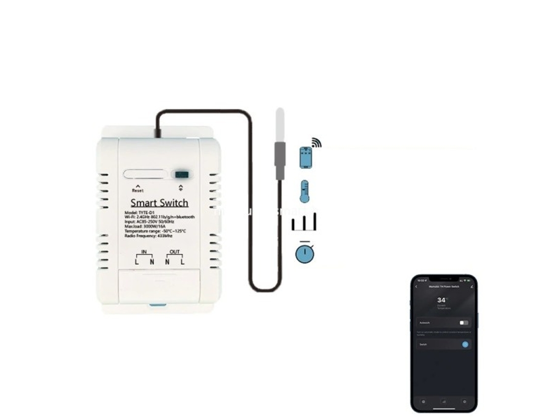 Lurelia Interruptores De Temperatura Wi-fi Smart Life 16a Termostato Inteligente Monitoramento De Consumo De Energia Em Tempo Real