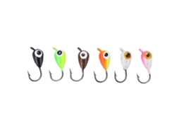 Iscas de Pesca de Gelo Mini 6 Peças Aço Carbono