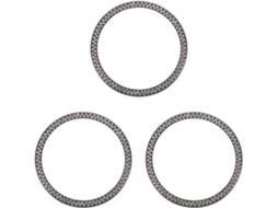 Conjunto de 3 Adesivos GOKOCO com Estilo de Anéis e Brilhantes