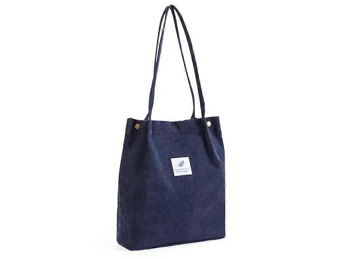 Bolsa De Compras Feminina Casual Dobrável Em Veludo Cotelê, De Alta Qualidade, Ecológica E Reutilizável, Leve E Com Alça De Ombro. Venda Por Atacado.