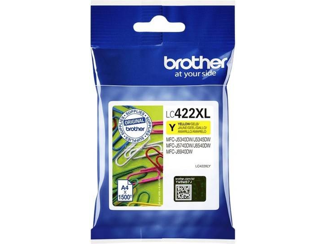 Tinteiro BROTHER XL Amarelo (LC422XLY)