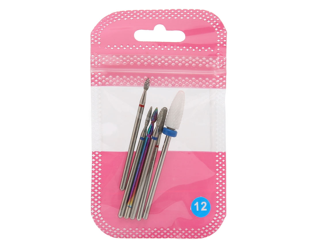 6 Peças Broca Limpiadora De Cutículas Profissional Broca Cone De Furadeira De Unhas Para Manicure Salão