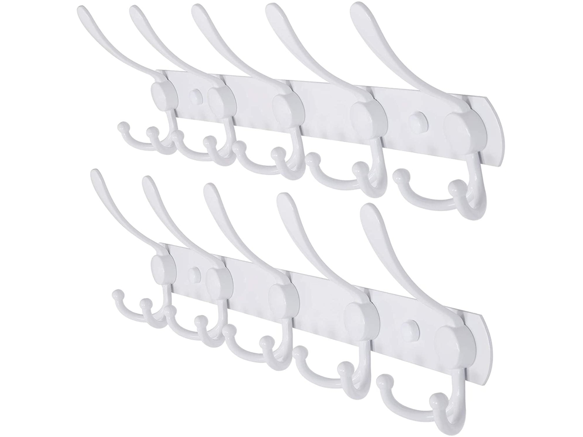 Cabideiro De Parede, Barra De Ganchos Em Aço Inoxidável Grosso Para Casacos, Chapéus, Toalhas E Roupões, Ideal Para Corredor, Banheiro E Entrada