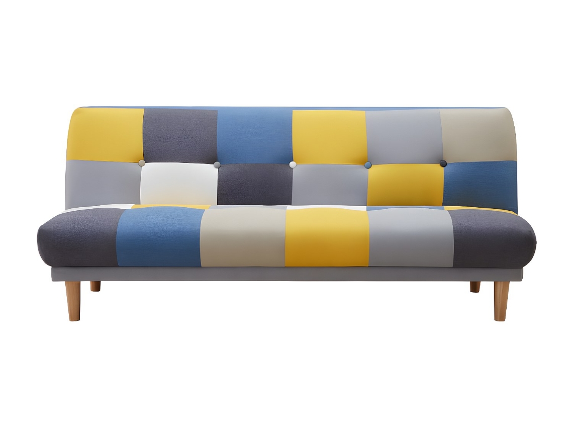 Sofá Cama Mardag VENTE-UNIQUE.PT (Multicor - Tecido e Veludo - 178x98x74 cm)
