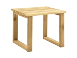 Vidaxl Mesa De Espreguiçadeira 30x30x26 Cm Madeira De Pinho Impregnada