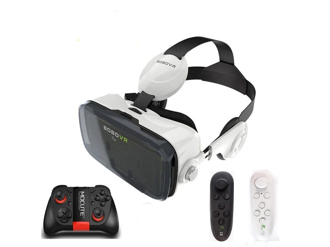 óculos vr 360 realidade virtual com fone de ouvido + controle de