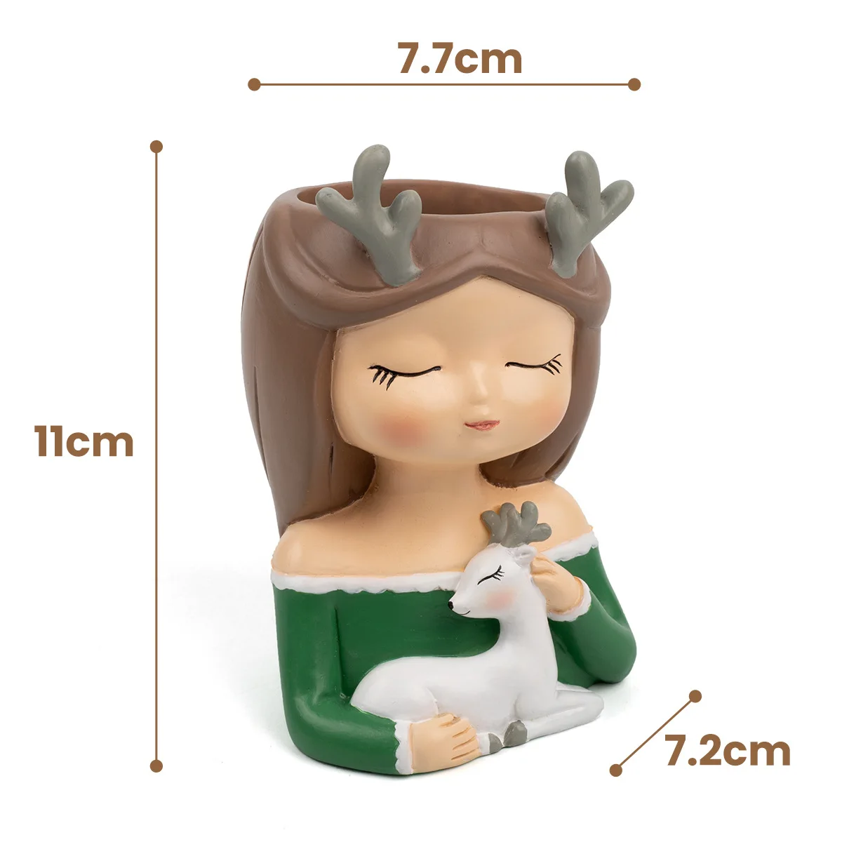 Vaso de Resina MDUG para Suculentas, Decoração de Mesa