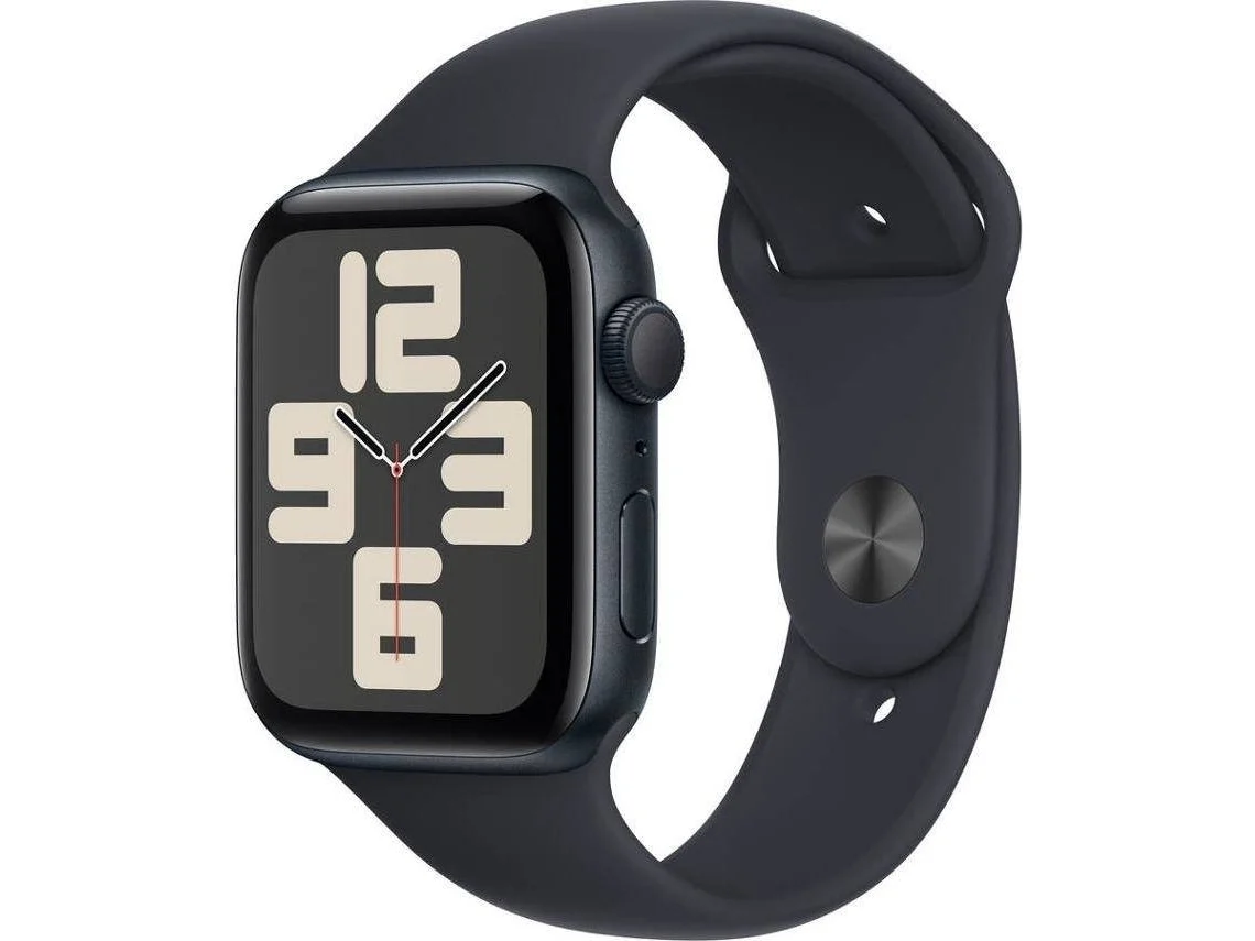 APPLE Watch SE GPS 44 mm Meia-noite com Bracelete Desportiva Meia-noite (Outlet Grade A - Tamanho: M/L)