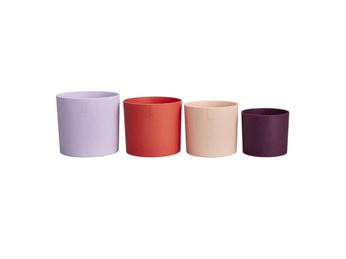 Vaso De Flor Elho Lex Pott Conjunto 15 Violeta Vermelho Rosa Violeta L 15 X B 14,8 X H 14 Cm Interior 100 Reciclado