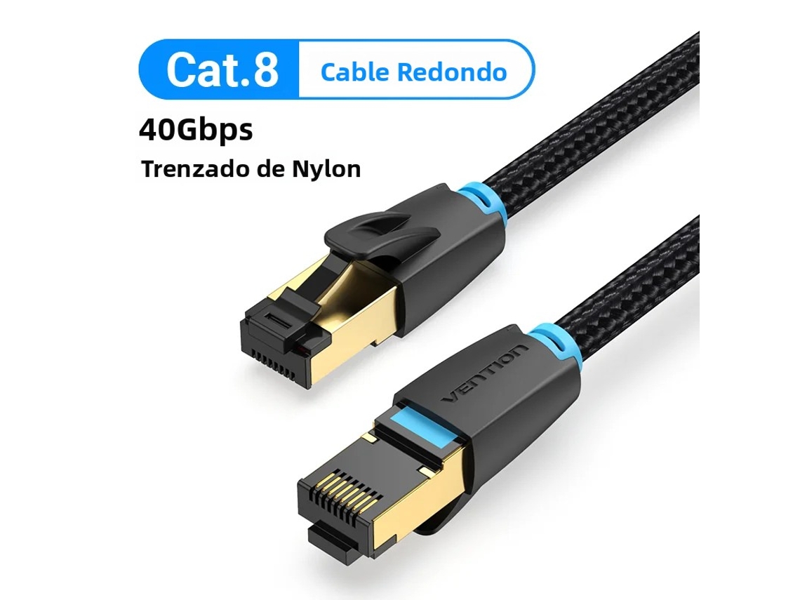 Cabo Ethernet Sttp Rj45 de 40 Gbps e 2000 Mhz MDUG (cabo Redondo de Nylon)