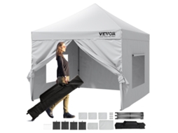 Tenda Gazebo Pop Up Vevor 304,8x304,8 Cm Paredes Laterais Brancas E Bolsa