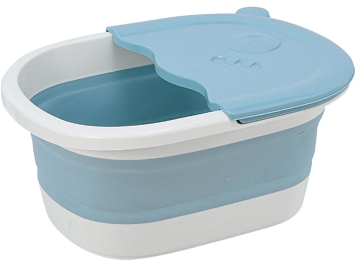 Bacia dupla e compacta para os pés, para meninos e meninas, com esferas de massagem em PP e TPE.