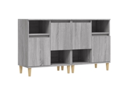Aparadores 2 Pcs 60x35x70 Cm Derivados Madeira Cinza Sonoma MAISON EXCLUSIVE