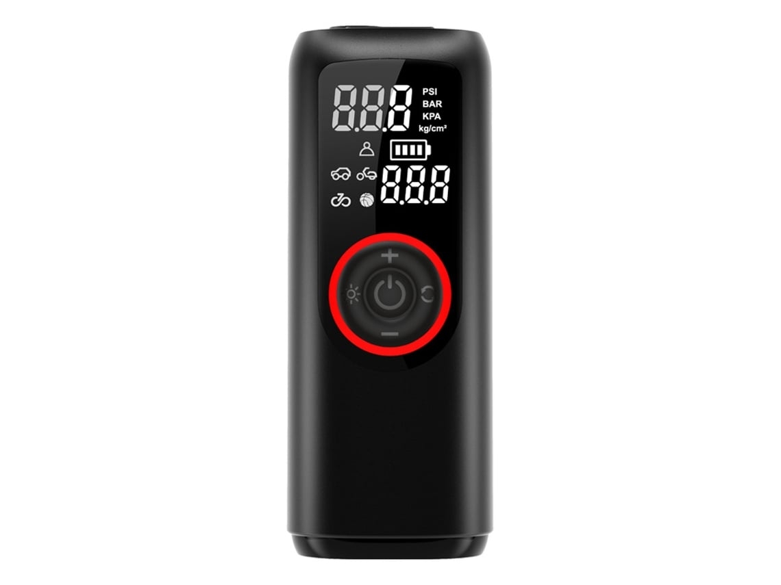 Compressor de ar elétrico, bomba de ar 3x inflação rápida, USB-C, banco de energia recarregável, vermelho, Lalalamoli