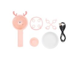 Vantilador Portátil de Bolhas Usb Infantil Rosa
