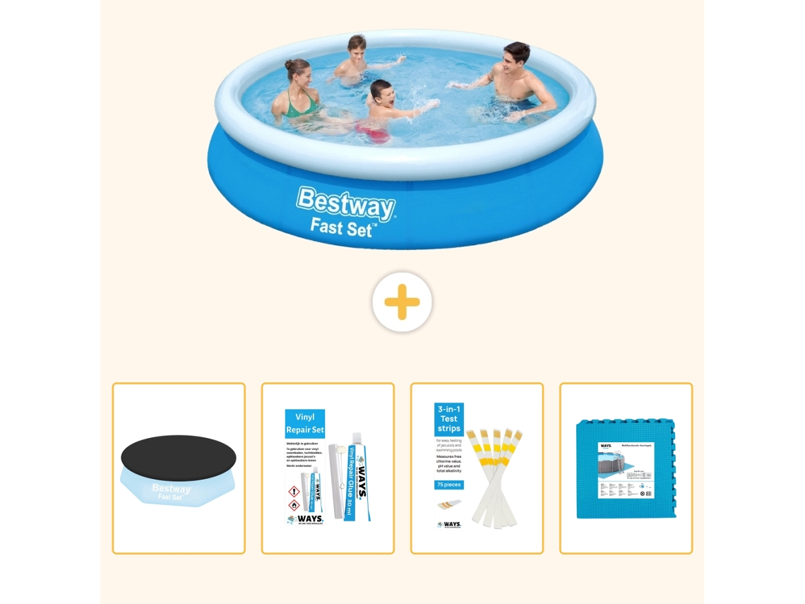 Bestway Piscina Bestway Fast Set Redonda - 244x61 Cm - 5-peças S22620