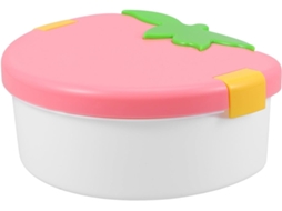 Imikeya Bento Box, Prática Em Formato De Morango, Rosa, Leve E Reutilizável Em Pp, Recipiente Portátil Para Alimentos