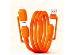 Cabo De Carregamento Rápido 4 Em 1 Com 240w E 200 Cm, Compatível Com Iphone 17/16/15/14, Macbook, Ipad E Notebooks Laranja Panoona