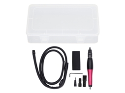 Kit de esmerilhadeira pneumática tipo lápis com amortecedor de espuma, chave Allen e mangueira cônica redonda.