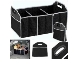 Organizador de Porta malas para Carro, Bolsa de Compras Dobrável e Resistente para Viagens, Ideal para Carros, Vans e Caminhões Preto GOKOCO