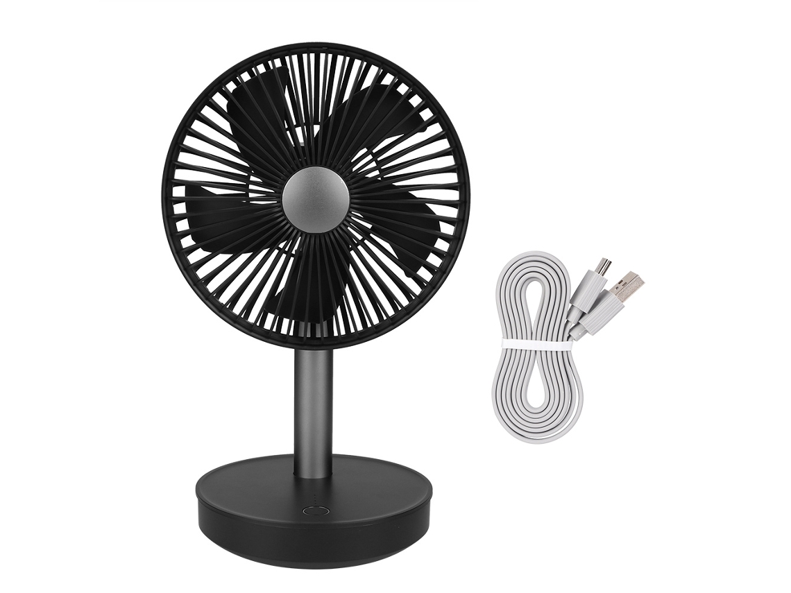 Laxiscreed Ventilador De Mesa Para Desktop Com Oscilação E Carregamento Usb