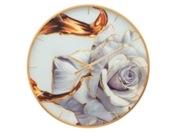 Relógio De Parede Cristal Rosa Cm Ø 60x5 Único / Multicolorido
