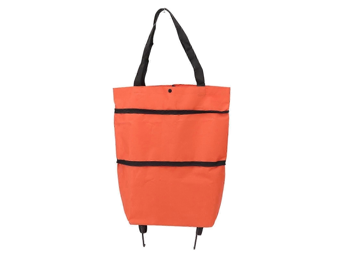 Carrinho de Compras Dobrável, Grande Capacidade, com Zíper, em Tecido Oxford e com Rodas, Ideal para Camping. GOKOCO