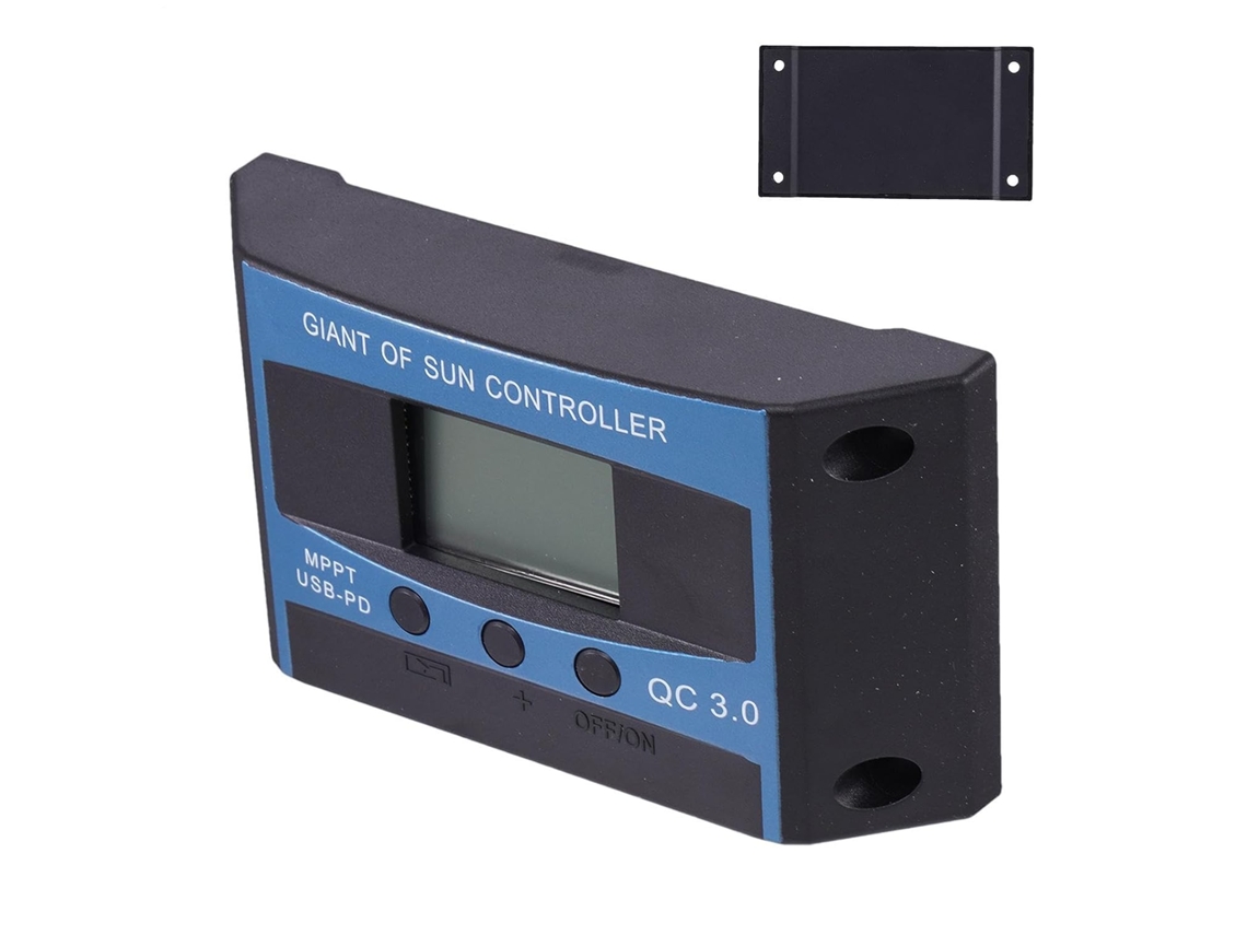 Controlador De Carga Leve Com Painel Lcd E 2 Portas Usb