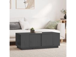 Vidaxl Mesa De Centro 110x50x40 Cm Madeira De Pinho Maciça Cinzento
