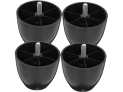 Shineofi Conjunto De 4 Pés Plástico Redondos Para Móveis, Cadeiras, Sofás, Mesas, Armários E Camas Ajustáveis