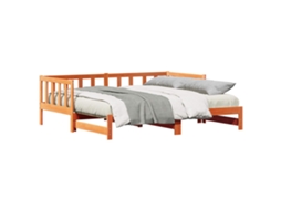 Cama de Dia com Puxador Marrom Cera 203,5x184x66 cm MAISON EXCLUSIVE (203,5x184x66 cm)