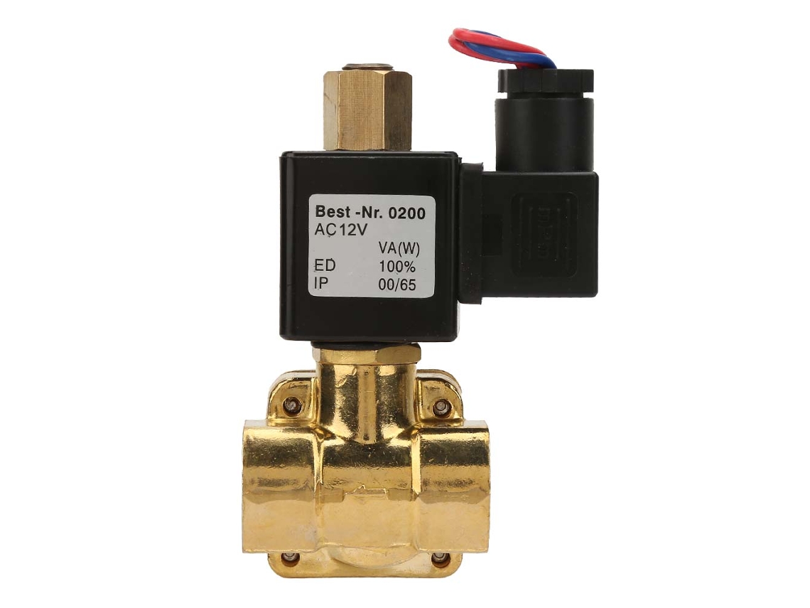Válvula Solenoide Eléctrica De Latón Normalmente Abierta G3/8 Para Agua Aire 0-1.6mpa Dc12v