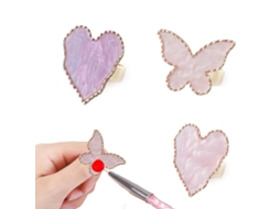 Paletas De Arte Para Unhas De Resina 3 Peças Com Anéis De Dedo Ajustáveis Placa De Mistura De Cor De Esmalte Em Gel -Estilo3 ZMDECQNA 3 Un