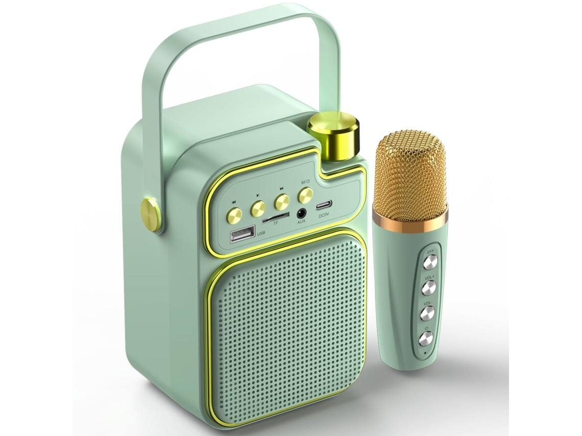 Máquina De Karaokê Para Crianças Alto Falante Portátil De Karaokê Bluetooth Com 1 Microfone Sem Fio Mini Máquina De Karaokê Com Suporte Pa Lalamoli (Recondicionado Como Novo)