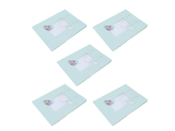 Conjunto de 5 bolsas de presente de papel com padrão de gato animado portátil para compras e festas S/MARCA