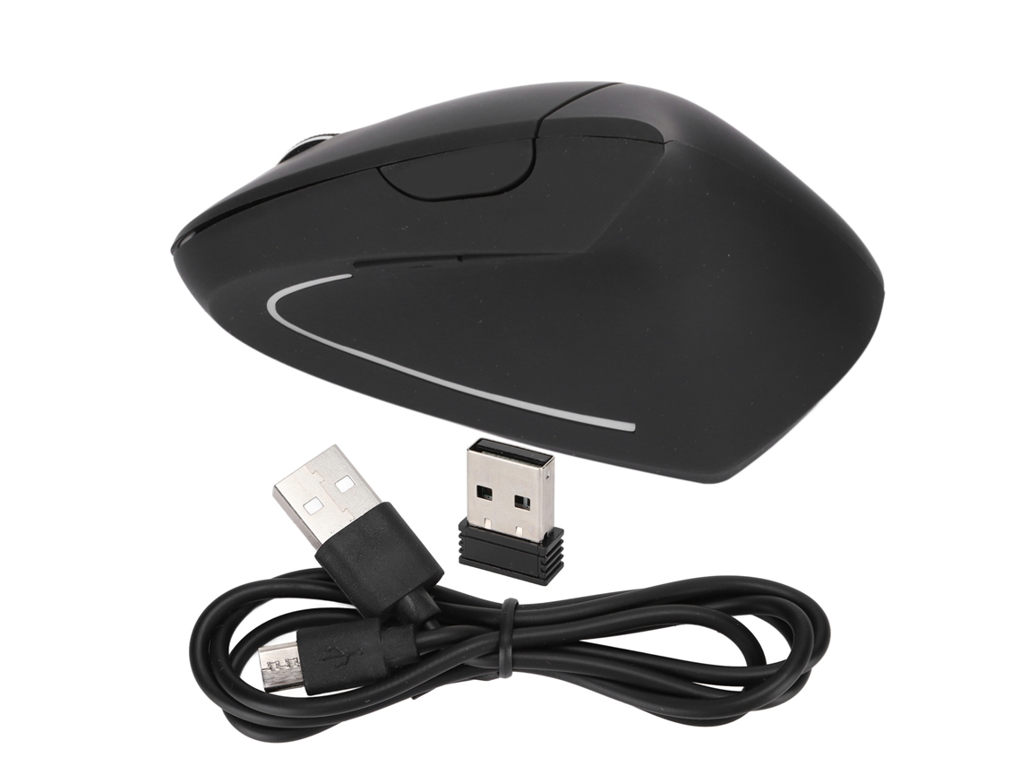 Mouse Sem Fio Vertical Recarregável Usb