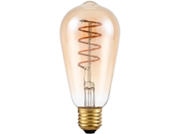 Lâmpada Led Edison Filamento Macio St64 Enrolamento Único 220 V Regulável Edison Retro Brown Led Espiral Flexível Lâmpada De Luz Ehstmind