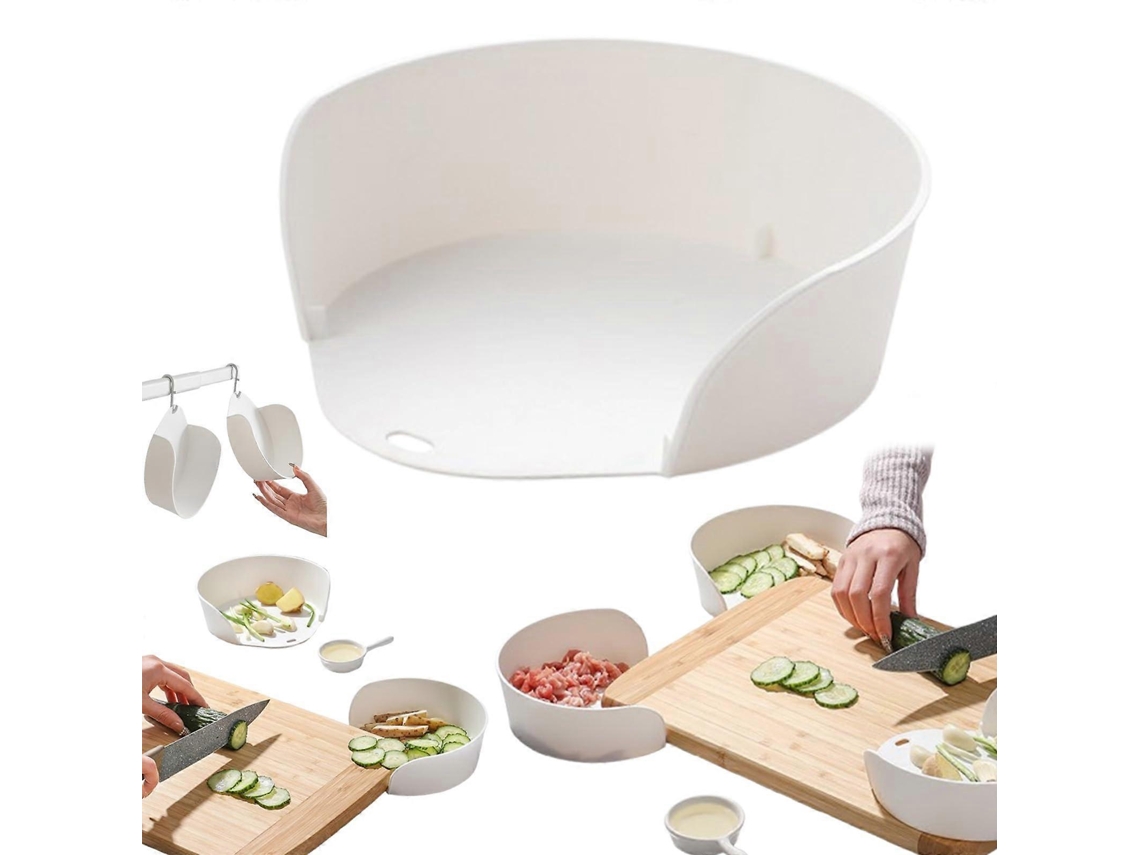 Tigela Para Preparo De Alimentos Com Design Deslizante, Recipiente De Grande Capacidade Para Uso Sob A Tábua, Própria Para Lava-louças.