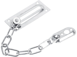 Corrente De Segurança Para Fechadura Porta Em Aço Inoxidável Prateado Com Trava Segurança.