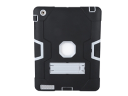 Capa Protetora (cor Contrastante, Anti-impacto) Capa De Silicone Em Preto E Branco Para Ipad 2/3/4