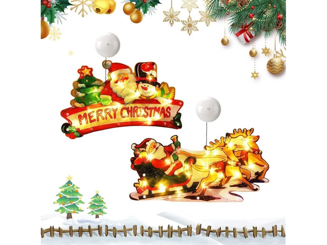 Luzes decorativas de Natal com ventosas, 2 pacotes NOVA LINE