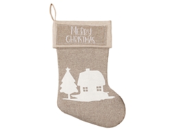 Decoração de Natal com Pai Natal em Tecido Não Tecido e Saco de Presente LAXISCREED