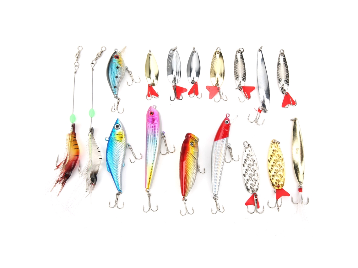 Fishing Tackle Set (bionic Lure Hard Bait Spoon) Artificial Bait Bionic Spoon 17 Pcs/box Hard Bait Spoon Fishing Tackle Set