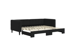 Daybed With Trundle, Daybeds With Trundles Vidaxl Preto Veludo (90 X 200 Cm)