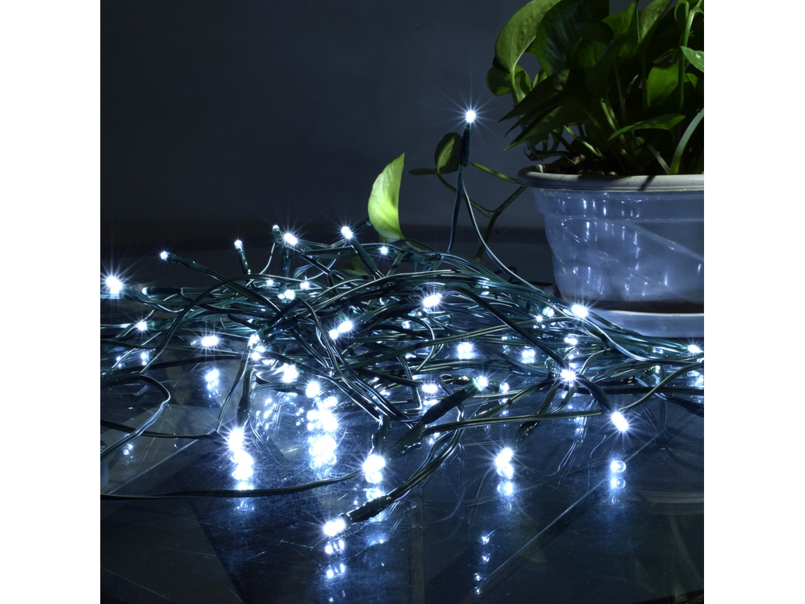 Luzes de fio LED solar 17m, 100 LEDs, para Natal, casamento, decoração de jardim