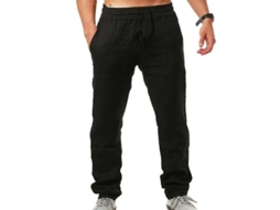 2026 pantalones de Verano para Hombres Con Aspecto de Lino Pantalones Sueltos Amplios para Vacaciones En La Playa