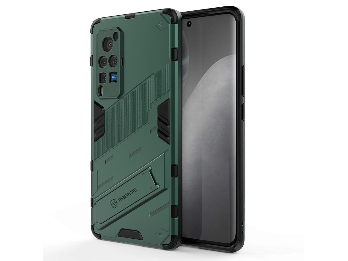 Punk Armor 2 Em 1 Pc Capa Tpu À Prova De Choque Com Suporte Invisível Para Vivo X60 Pro