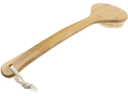 Escova De Banho Com Cerdas Macias E Cabo Longo Madeira, Ideal Para Pele Seca Esfolia E Massageia As Costas, Limpando