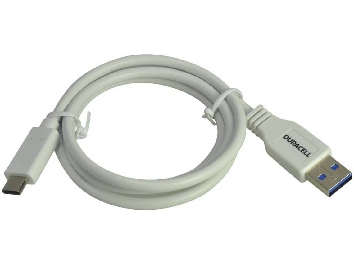 Cabo DURACELL USB5031W (USB - USB-C - 1m - Branco)