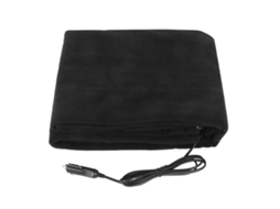 Manta Elétrica Aquecida Portátil 12v para Carro Inverno Quente Poliéster 150x100cm Preto | S/MARCA